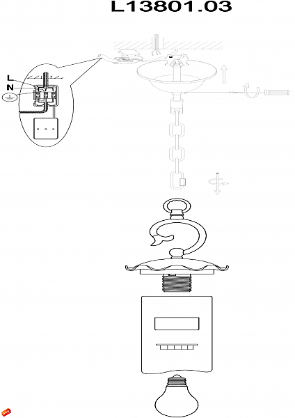 Светильник подвесной NAPOLI L13801.03