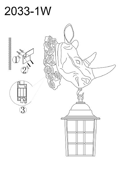 Уличный настенный светильник Hunt 2033-1W