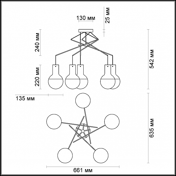 Потолочная люстра Marco 4029/5