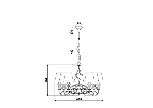 Подвесная люстра Julia 1191/7