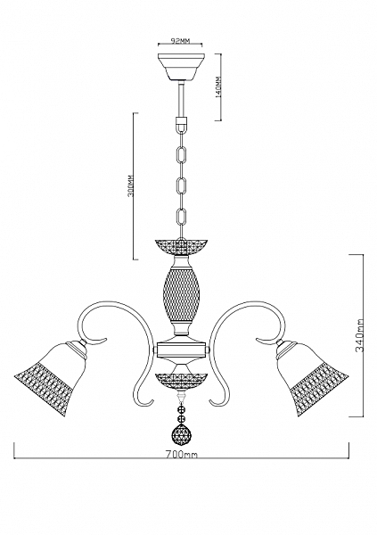 Подвесная люстра Sonya 2070/8