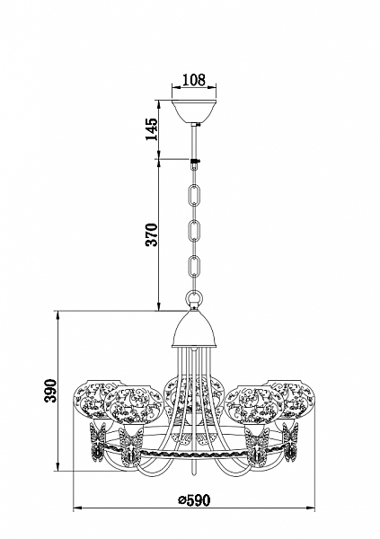 Подвесная люстра Milena 1320/5