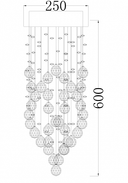 Люстра каскадная Kristall 1845/1C