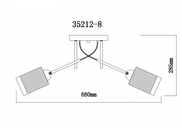 Потолочная люстра Mekka 1257/8C