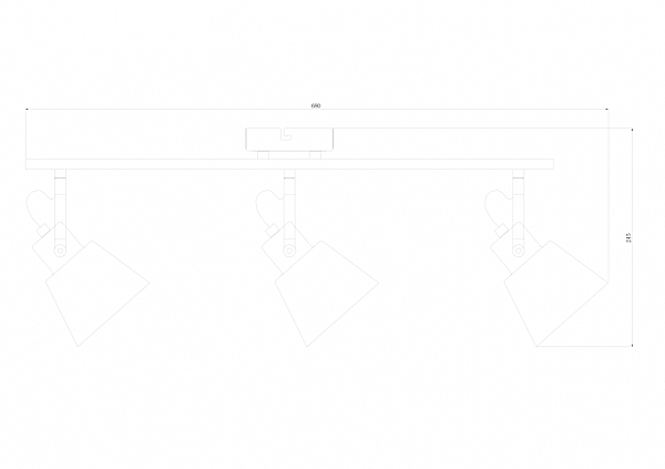 Светильник спот Teo 1232/3A