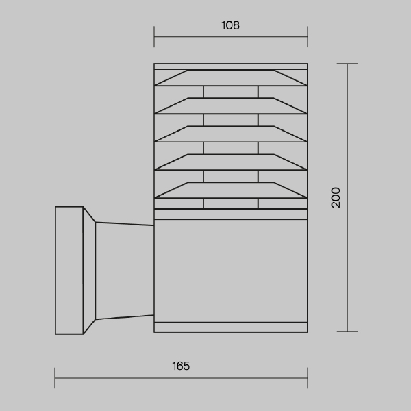 Уличный настенный светильник Bronx O576WL-01B