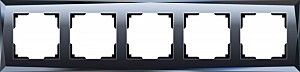 Рамка Diamant WL08-Frame-05/Рамка на 5 постов (черный)