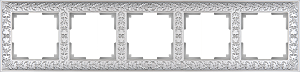 Рамка Antik WL07-Frame-05/Рамка на 5 постов (жемчужный)