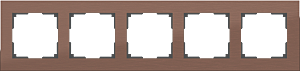 Рамка Werkel WL11-Frame-05 / Рамка на 5 постов (коричневый алюминий)
