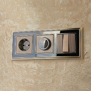 Рамка Palacio бронза/черный WL17-Frame-03/ Рамка на 3 поста (бронза/черный)