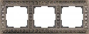 Рамка Antik WL07-Frame-03/Рамка на 3 поста (бронза)