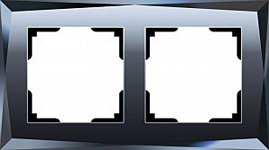 Рамка Diamant WL08-Frame-02/Рамка на 2 поста (черный)