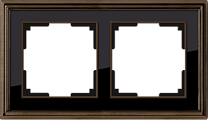Рамка Palacio бронза/черный WL17-Frame-02/ Рамка на 2 поста (бронза/черный)