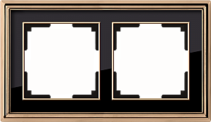 Рамка Palacio золото/черный WL17-Frame-02/ Рамка на 2 поста (золото/черный)