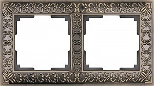 Рамка Antik WL07-Frame-02/Рамка на 2 поста (бронза)