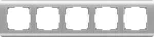 Рамка Stream WL12-Frame-05/ Рамка на 5 постов (серебряный)