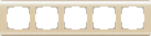 Рамка Stream WL12-Frame-05/ Рамка на 5 постов (шампань)
