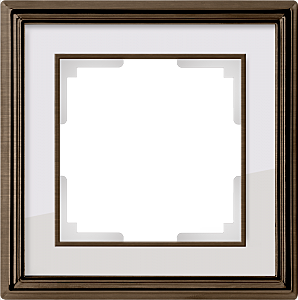 Рамка Palacio бронза/белый WL17-Frame-01/ Рамка на 1 пост (бронза/белый)