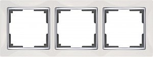 Рамка Snabb WL03-Frame-03-white /Рамка на 3 поста (белый)