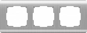 Рамка Stream WL12-Frame-03 / Рамка на 3 поста (серебряный)