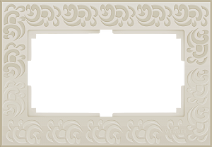 Рамка Flock WL05-Frame-01-DBL-ivory / Рамка для двойной розетки (слоновая кость)