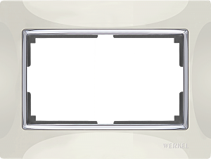 Рамка Snabb WL03-Frame-01-DBL-ivory / Рамка для двойной розетки (слоновая кость)