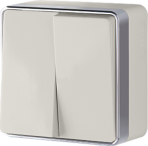 Выключатель Werkel WL15-03-01/ Выключатель двухклавишный Gallant (слоновая кость)