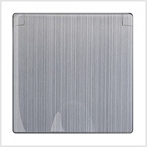 Накладки на механизм Накладка Глянцевый никель WL02-SKGSС-IP44-CP/ Накладка для розетки IP44 с крышкой (глянцевый никель)