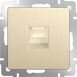 Розетка Шампань рифленый WL10-RJ-11 / Телефонная розетка RJ-11 (шампань рифленый)