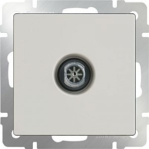 Розетка Слоновая кость WL03-TV-ivory / ТВ розетка оконечная (слоновая кость)