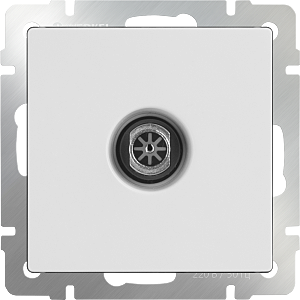 Розетка Белый WL01-TV-2W / ТВ-розетка проходная (белая)