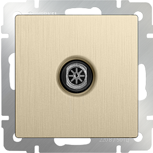 Розетка Шампань рифленый WL10-TV / ТВ-розетка оконечная (шампань рифленый)