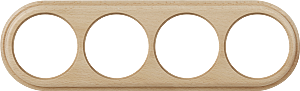 Рамка Werkel WL15-frame-04 / Рамка на 4 поста (светлый бук)