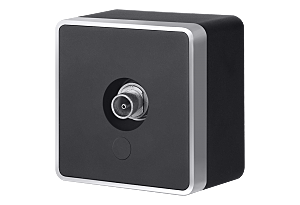 Розетка Werkel WL15-21-01/ ТВ-розетка оконечная Gallant (черный с серебром)