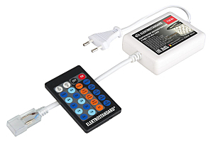 Пульт к светодиодной ленте Контроллер Контроллер одноцветный с радио пультом (24 кнопки) LSC 002 220V 3,5A 720W IP44