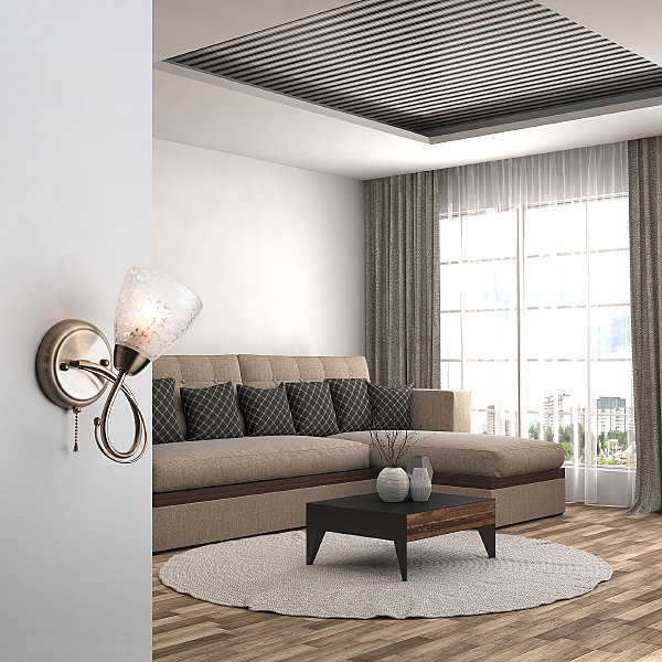 Настенное бра Natalie 30130/1 античная бронза