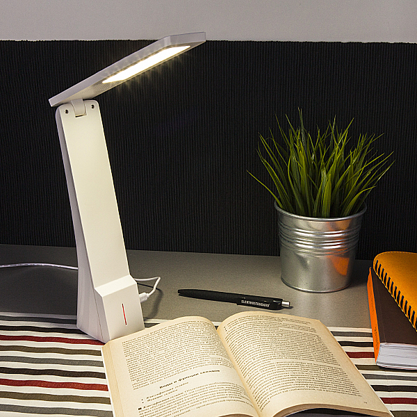 Настольная лампа Desk Desk белый/серебряный (TL90450) 3W