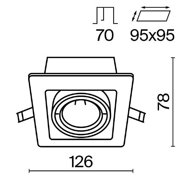 Карданный светильник Metal DL008-2-01-B