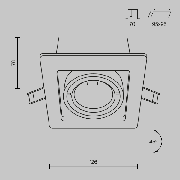 Карданный светильник Metal DL008-2-01-W