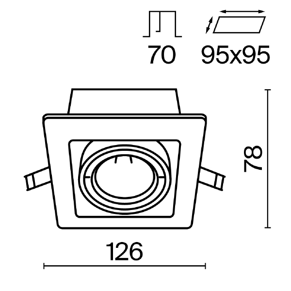 Карданный светильник Metal DL008-2-01-W
