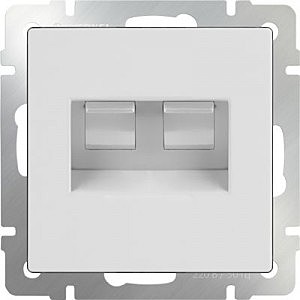 Розетка Белый WL01-RJ11-45 / Розетка телефонная RJ-11 и Еthernet RJ-45 (белая)