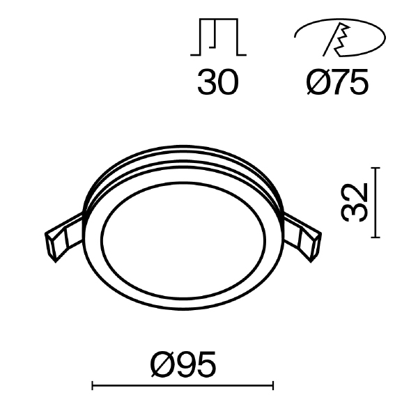 Встраиваемый светильник Phanton DL303-L12B