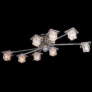 Потолочная люстра Argus 4803/8 хром/белый-синий+красный+фиолетовый