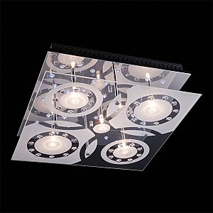 Потолочная люстра 5183 5183/5 хром/синий+красный+фиолетовый