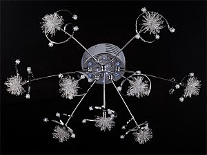 Потолочная люстра 5159 5159/9 хром/бело-синий