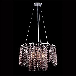 Подвесная люстра 3333 3333/6 хром/розовый хрусталь Strotskis