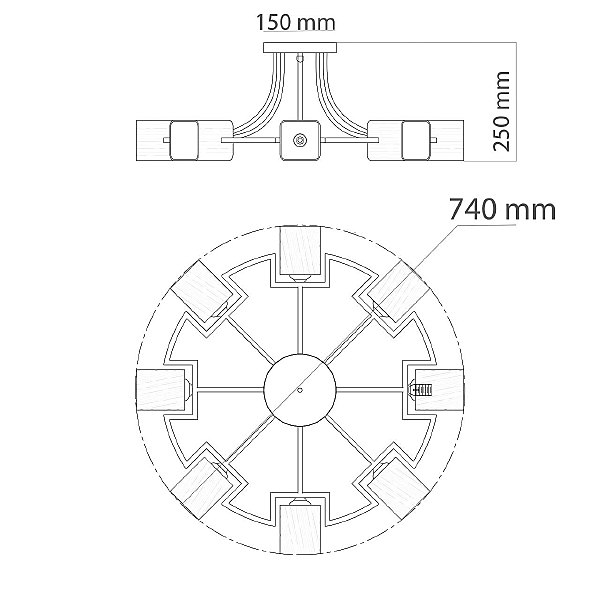 Потолочная люстра Тетро 673013508