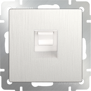 Розетка Werkel WL13-RJ-11 / Телефонная розетка RJ-11 (перламутровый рифленый)