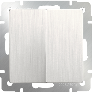 Выключатель Werkel WL13-SW-2G / Выключатель двухклавишный (перламутровый рифленый)