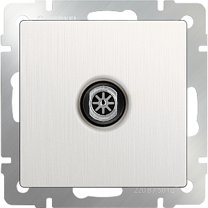 Розетка Werkel WL13-TV / ТВ-розетка оконечная (перламутровый рифленый)